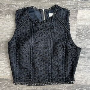 Abercrombie & Fitch Black Lace Crop Top XS